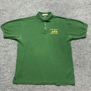 Oregon Abbey Tavern Dublin Ireland Mens Polo Shirt Size Large Green Short Sleeve